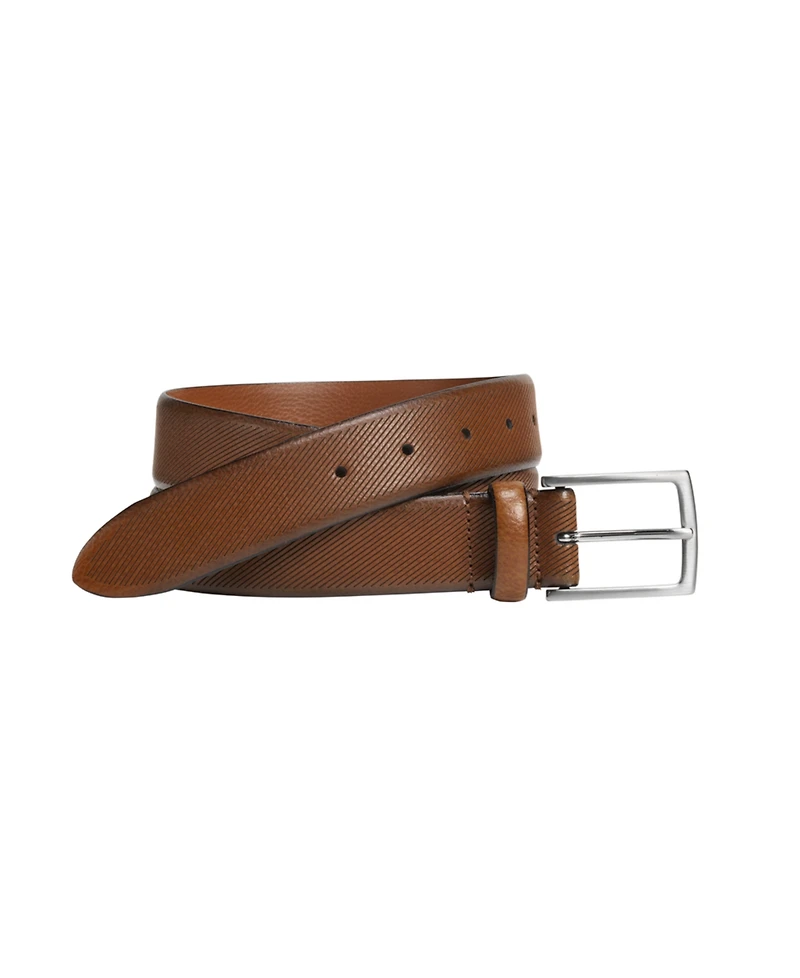 Johnston & Murphy Men's Diagonal Embossed Belt