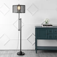 Jonathan Y Noah Modern Industrial Iron Height Adjustable Led Floor Lamp