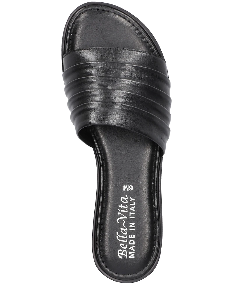 Bella Vita Women's Italy Rya-Italy Flat Slide Sandals