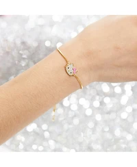 Sanrio Hello Kitty Officially Licensed Authentic Pave Face Lariat Bracelet