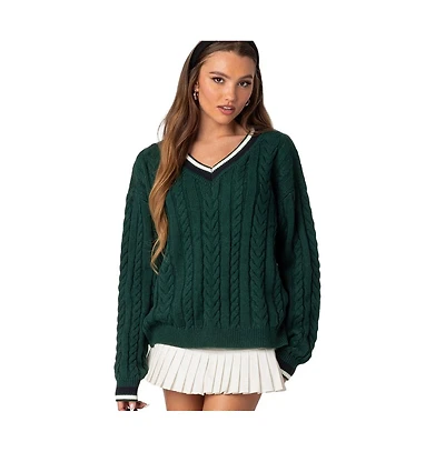Women's Amoret cable knit sweater