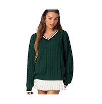 Women's Amoret cable knit sweater