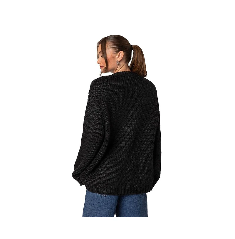 Edikted Women's Anina oversized knit cardigan