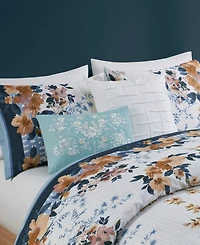Madison Park Jules Cotton Floral 5-Pc. Comforter Set, Full/Queen