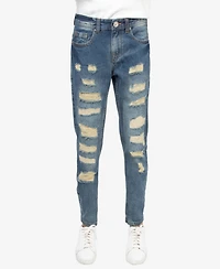 Big Boy's Heavy Rips Repaired Jeans - Child