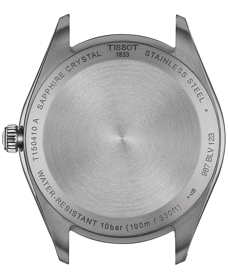 Tissot Men's Swiss Pr 100 Brown Leather Strap Watch 40mm