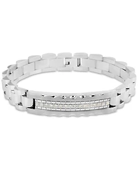 Men's Diamond (1/5 ct. t.w.) Id Bracelet in Stainless Steel