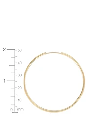 Polished Continuous Hoop Earrings in 14k Gold