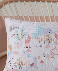 Intelligent Design Iris Woodland Animals Reversible Cotton Quilt Set