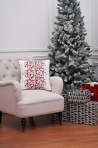 Berries Tree Printed Throw Pillow