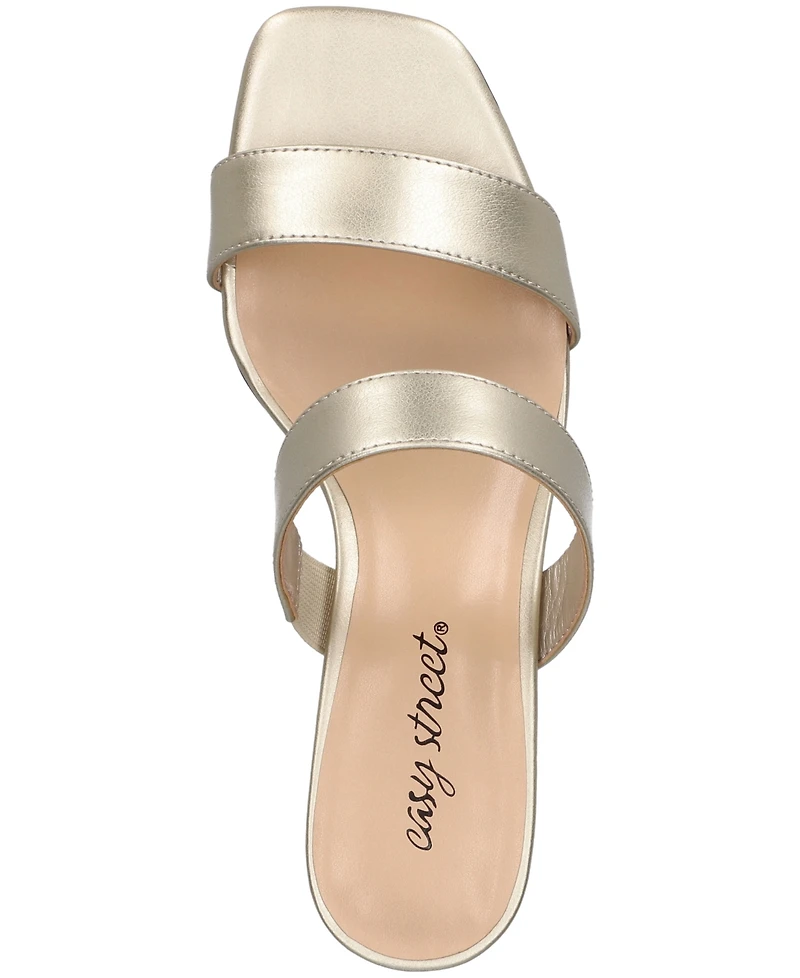 Easy Street Women's Clovelle Slip-On Block Heel Sandals