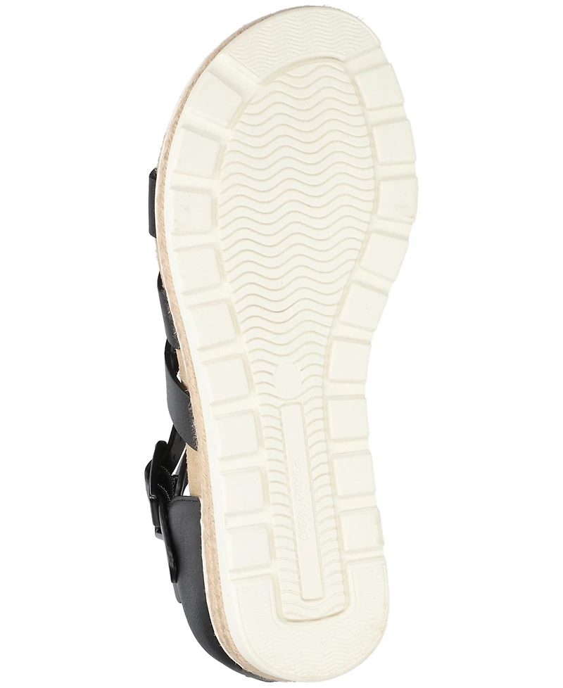 Easy Street Women's Simone Zip Wedge Sandals