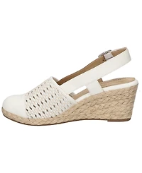Easy Street Women's Taffy Buckle Slingback Espadrille Wedges