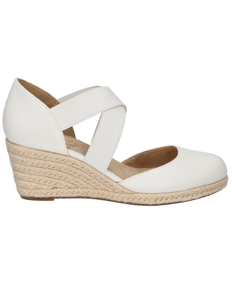 Easy Street Women's Pari Slip-On Espadrille Wedges Sandals