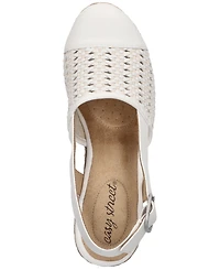 Easy Street Women's Taffy Buckle Slingback Espadrille Wedges