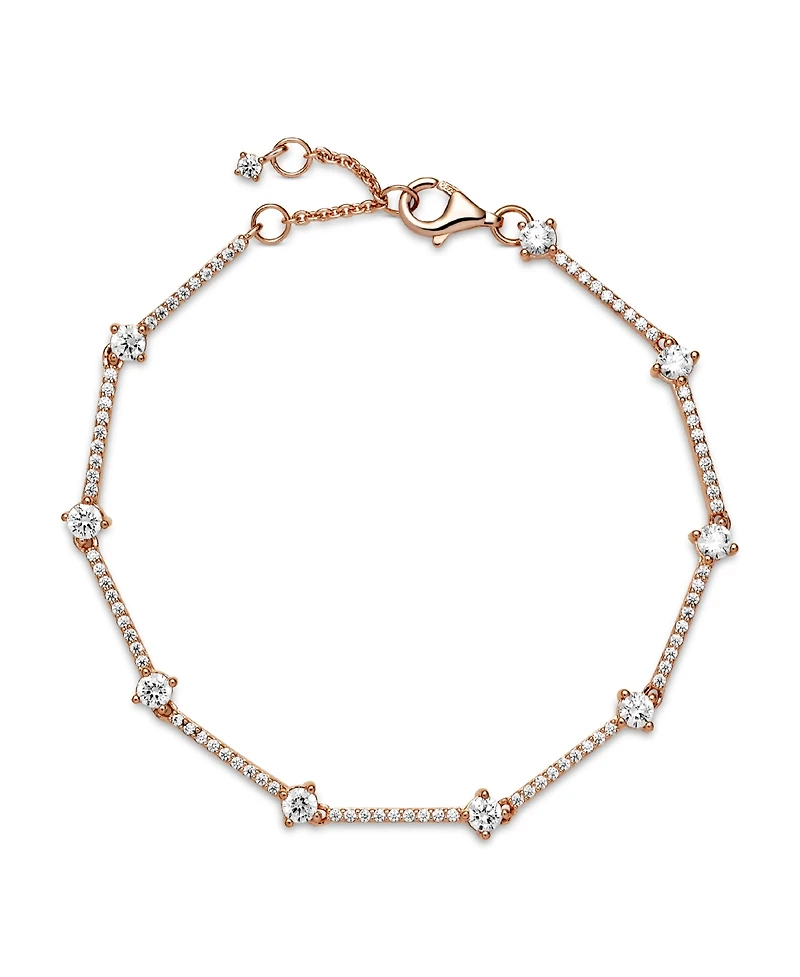 Pandora Cubic Zirconia Sparkling Pave Bars Bracelet