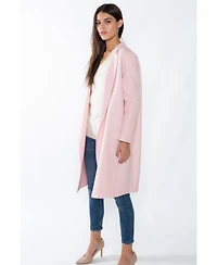 Jennie Liu Women's Cashmere Wool Double-faced Lapel Overcoat