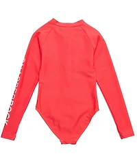 Snapper Rock Little Girls Watermelon Sustainable Ls Surf Suit