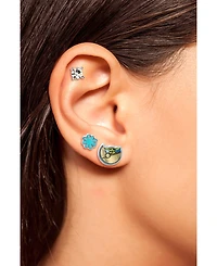 Star Wars Grogu Fashion Silver Plated Stud Earrings Set - 3 Pairs
