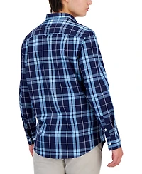 Club Room Men's Perry Plaid Stretch Shirt with Pocket, Created for Macy's