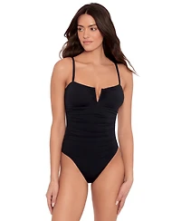 Lauren Ralph Women's V-Wire One-Piece Swimsuit