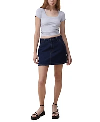 Cotton On Women's Staple Rib Scoop Neck Short Sleeve Top