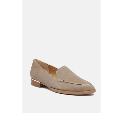 Anna Suede Leather Loafers Women