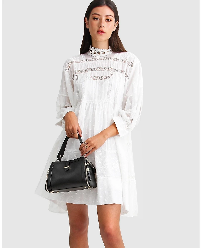 Belle & Bloom Women's Unforgettable Oversized Lace Mini Dress