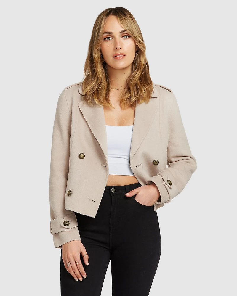 Belle & Bloom Better Off Military Peacoat Women's