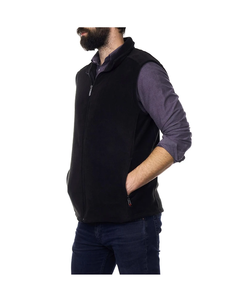 Alpine Swiss Mens Full Zip Up Fleece Vest Lightweight Warm Sleeveless Jacket
