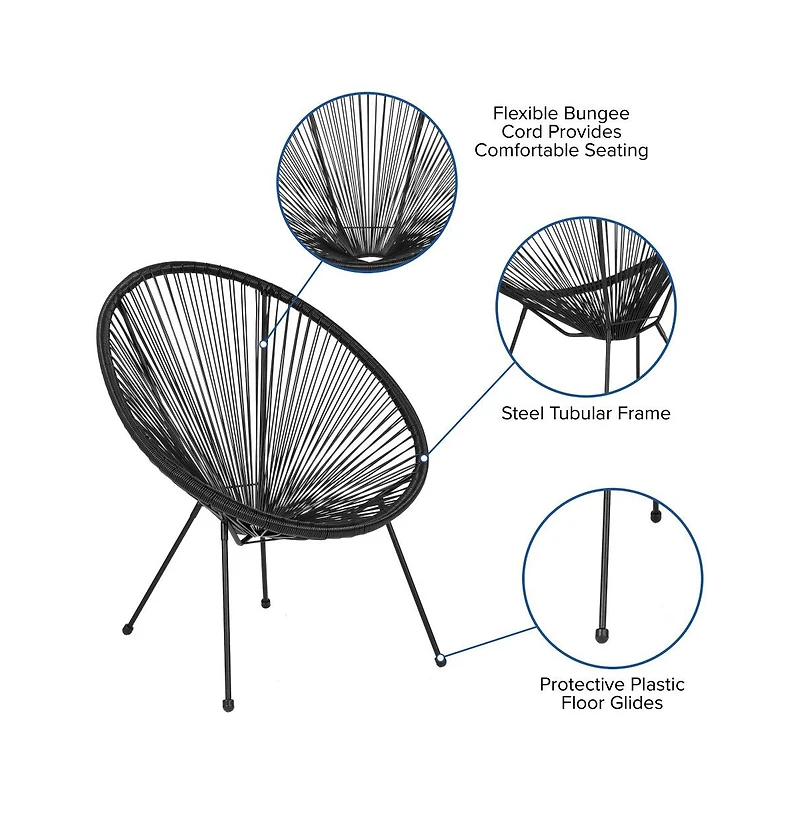 Papasan Bungee Lounge Chair