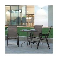 Outdoor Folding Patio Sling Chair / Portable (2 Pack)