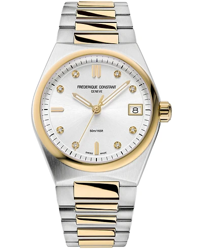 Frederique Constant Women's Swiss Highlife Diamond (1/20 ct. t.w.) Two-Tone Stainless Steel Bracelet Watch 31mm