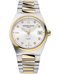 Frederique Constant Women's Swiss Highlife Diamond (1/20 ct. t.w.) Two-Tone Stainless Steel Bracelet Watch 31mm