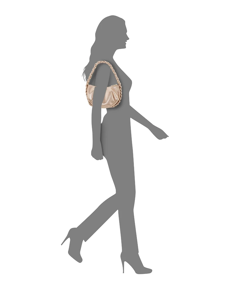 Nina Braided Crystal Hobo Bag