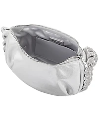 Nina Braided Crystal Hobo Bag