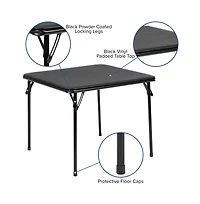 Emma+Oliver Kids 5 Piece Folding Table And Chair Set - Activity