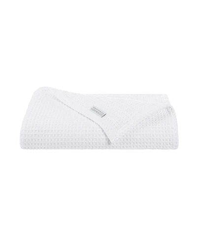 Waffle Weave Luxury Cotton Twin Size Bed Blanket, (Color Options), 66x90 in., Warm Blanket for Bedrooms