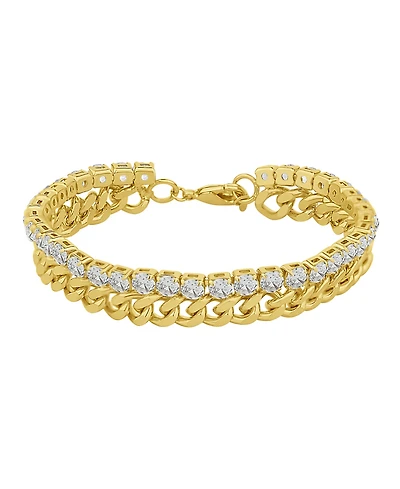 And Now This Cubic Zirconia Double Row Tennis Bracelet