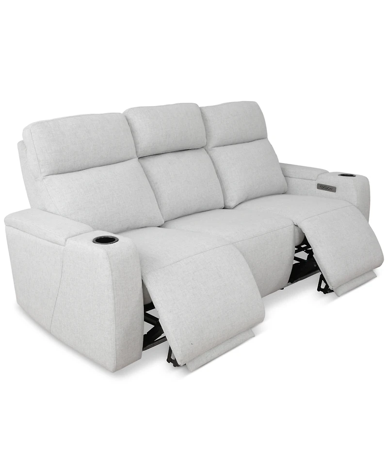 Greymel 84" Zero Gravity Fabric Sofa with Power Headrests, Created for Macy's