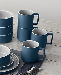 Noritake ColorTrio Stax 16 Piece Dinnerware Set, Service for 4