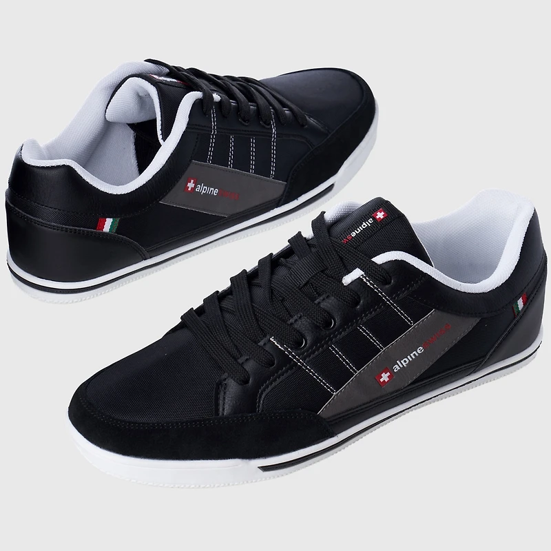 Alpine Swiss Men's Stefan Retro Sneakers For Men Stylish Low-Top Shoes with Suede Trim Perfect Casual Footwear Fashion Tennis