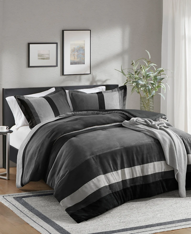 510 Design Boulder Stripe Micro Suede 2-Pc. Comforter Set, Twin/Twin Xl