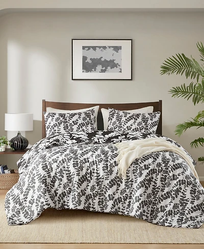 510 Design Aria Floral Print Reversible 3-Pc. Comforter Set, Full/Queen