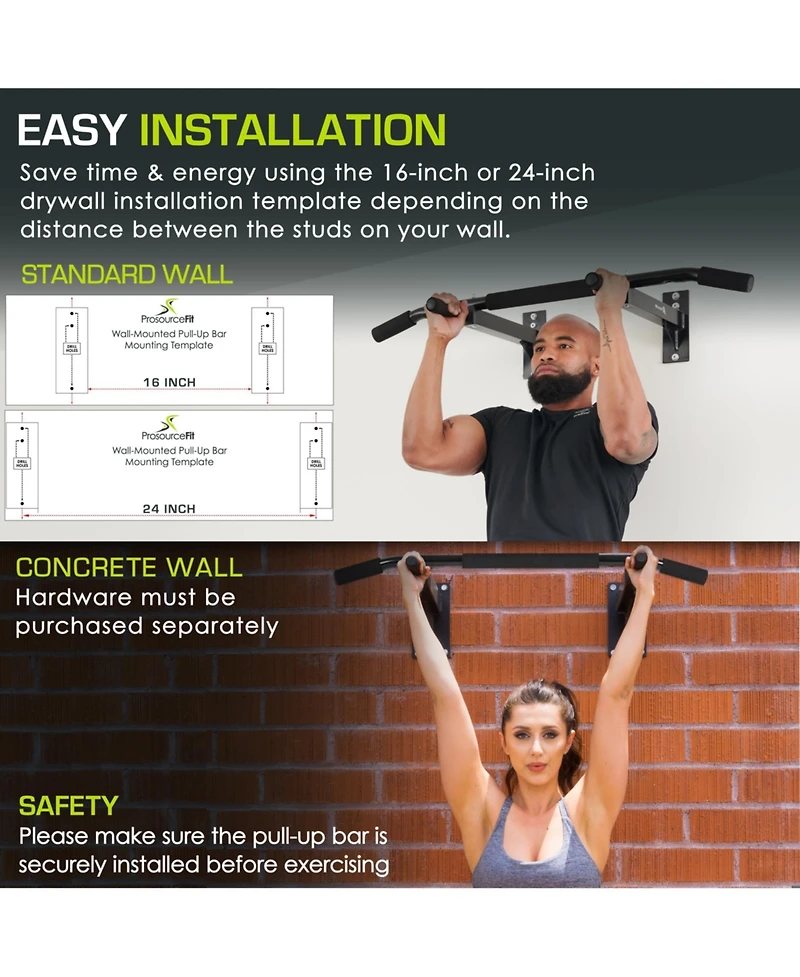 Wall Mount Pull-Up Bar
