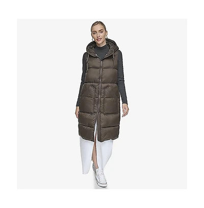 Andrew Marc Women's Kerr Horizontal Rail Quilted Matte Shell Puffer Vest