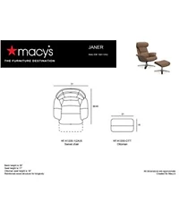 Janer Leather Swivel Chair Collection Created For Macys