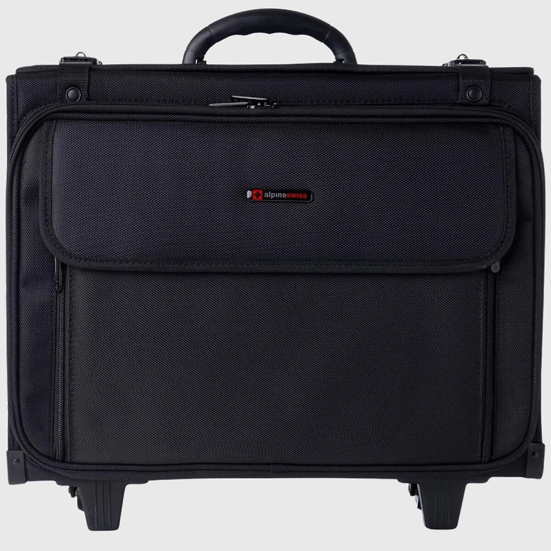 Alpine Swiss Rolling Briefcase Wheel Catalog Hard Case Laptop Bag Lawyer Attache