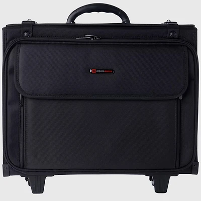 Alpine Swiss Rolling Briefcase Wheel Catalog Hard Case Laptop Bag Lawyer Attache