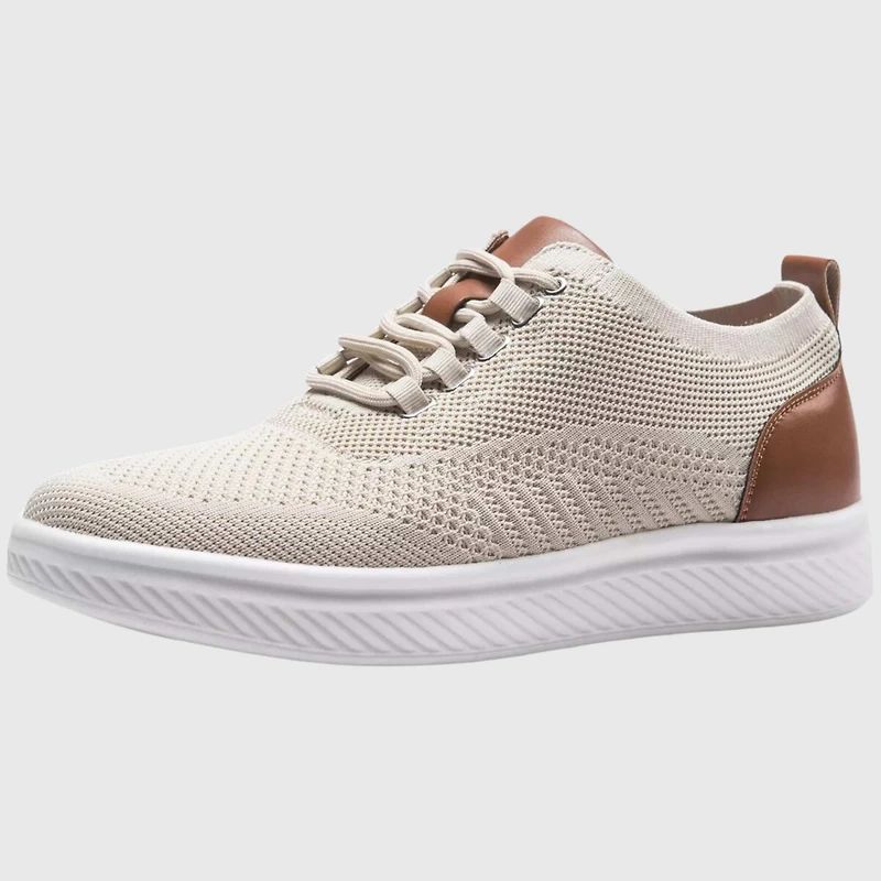 Alpine Swiss Men's Brad Lightweight Dress Sneakers – Breathable Mesh Oxford Shoes for Business Casual & Everyday Comfort with Cushioned Sole